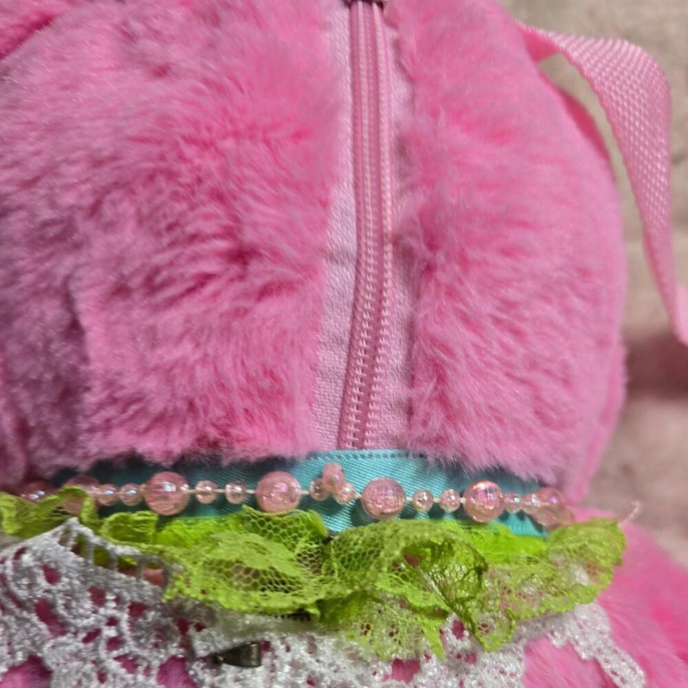OOAK Offical Care Bears Plush Turned Artistic Backpack, Creepy Cute, Pastel Goth - Picture 3 of 8